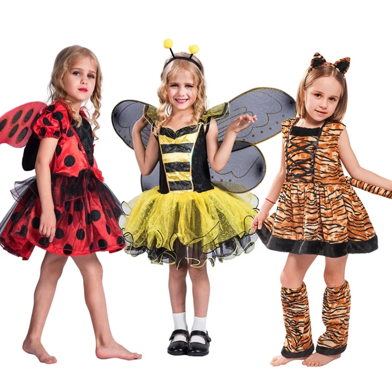 Halloween costume kids animal cosplay Tiger Leopard bee unicorn pink cat tutu dress Christmas costume for girls Purim outfit
Halloween costume kids animal cosplay Tiger Leopard bee unicorn pink cat tutu dress Christmas costume for girls Purim outfit