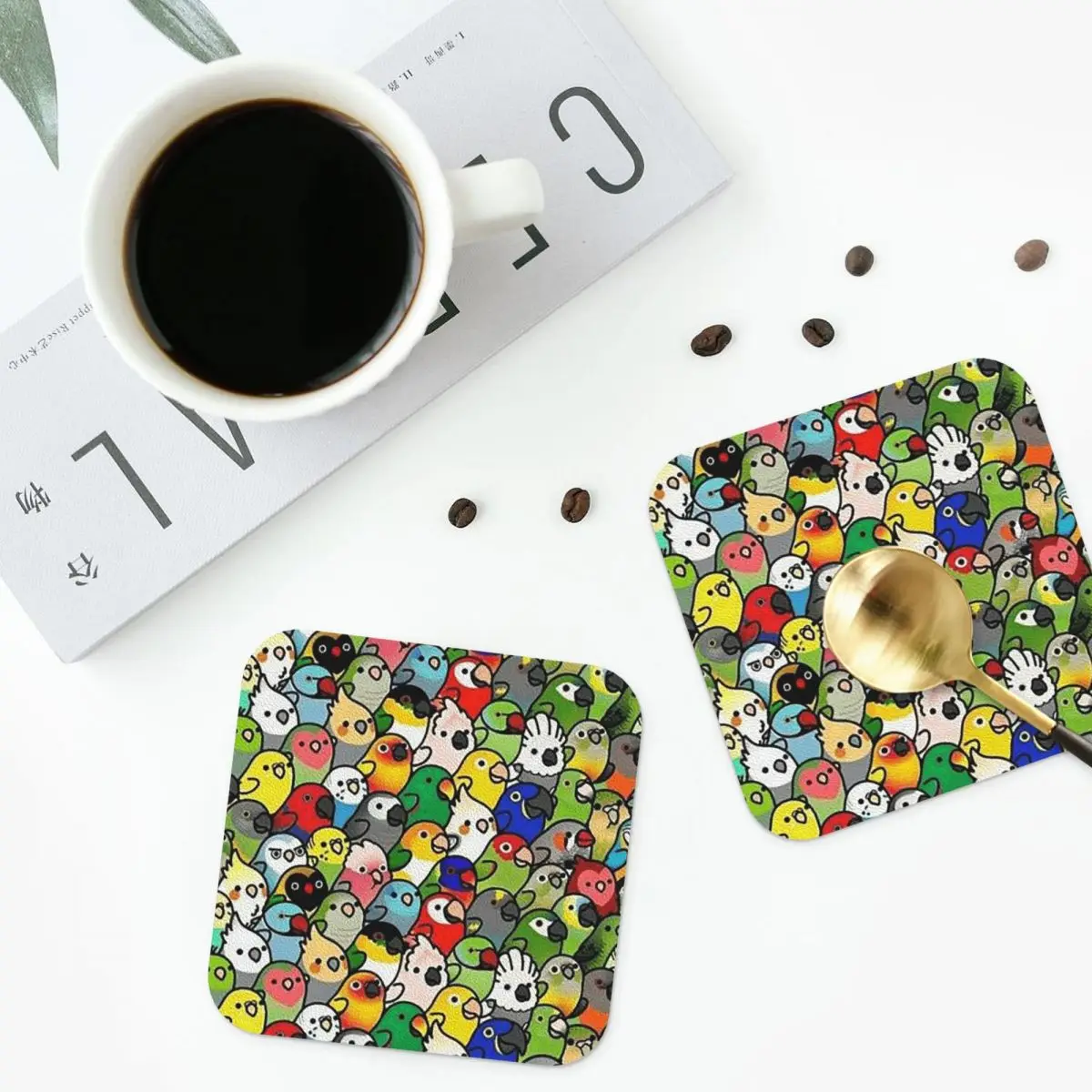 Birds Cockatiel Budgie Parrot Coasters Kitchen Placemats Non-slip Insulation Cup Coffee Mats For Decor Pads Set of 4
Birds Cockatiel Budgie Parrot Coasters Kitchen Placemats Non-slip Insulation Cup Coffee Mats For Decor Pads Set of 4