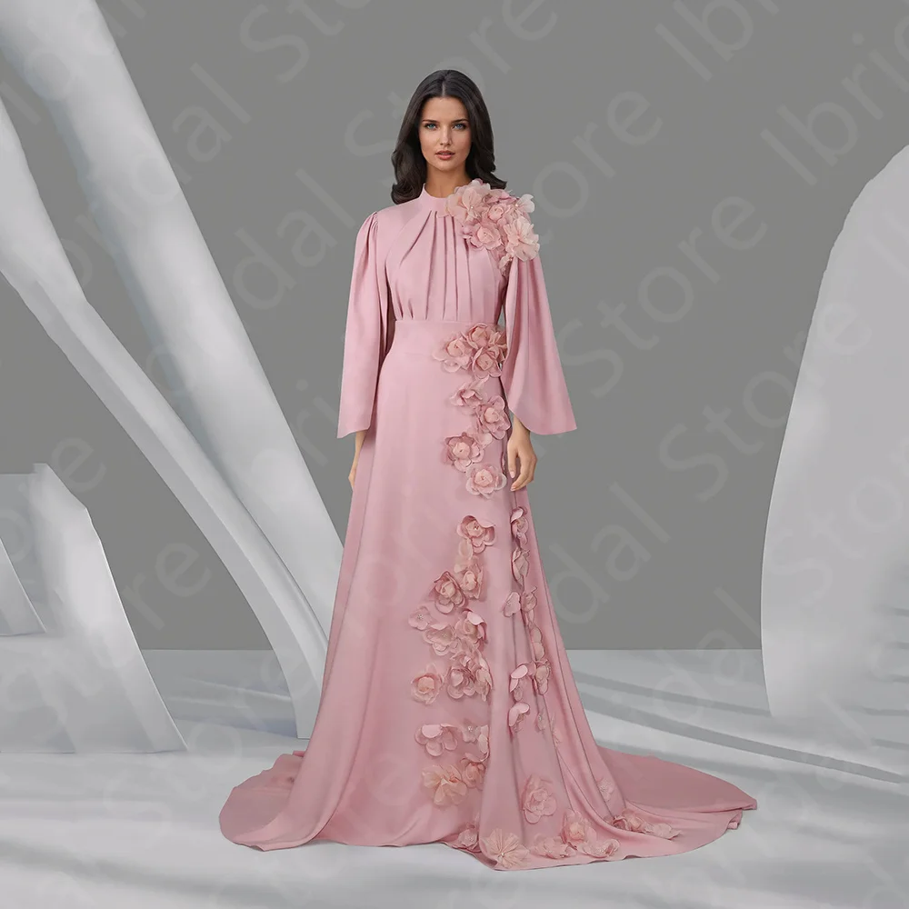 Customized Vintage Pink Evening Dresses Arabic Long Sleeves Prom Gowns High Neck Wedding Guest Dresses Middle East Flowers
Customized Vintage Pink Evening Dresses Arabic Long Sleeves Prom Gowns High Neck Wedding Guest Dresses Middle East Flowers