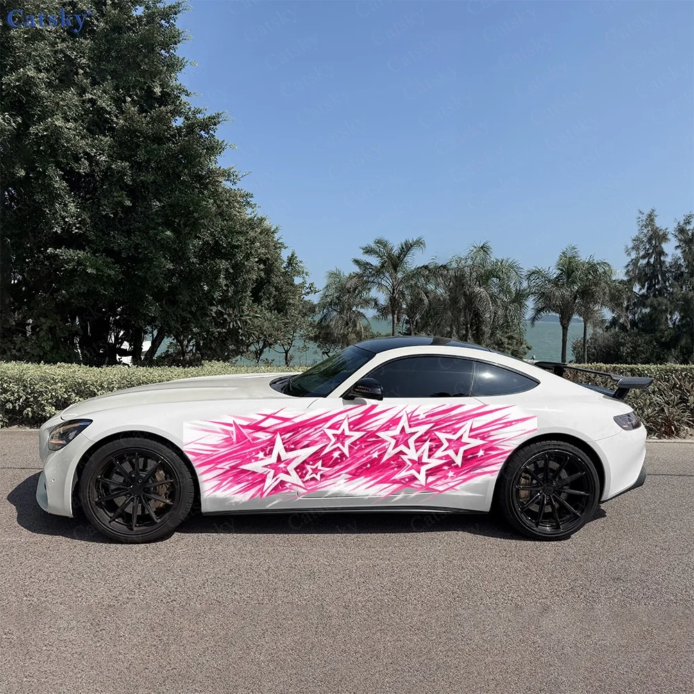 2Pcs Pink Starburst Design with Stars Car Body Side Stickers, Automotive Door Side Graphics for Cars, Car Decoration Accessory
2Pcs Pink Starburst Design with Stars Car Body Side Stickers, Automotive Door Side Graphics for Cars, Car Decoration Accessory