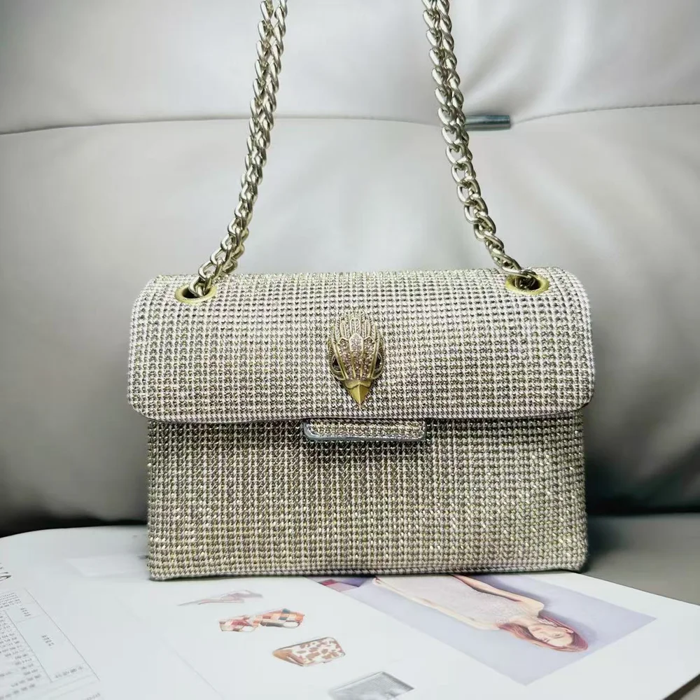 2025 New Checkered Bag With Rhinestone, Versatile Single Shoulder Messenger Bag With Eagle Head And Chain
2025 New Checkered Bag With Rhinestone, Versatile Single Shoulder Messenger Bag With Eagle Head And Chain