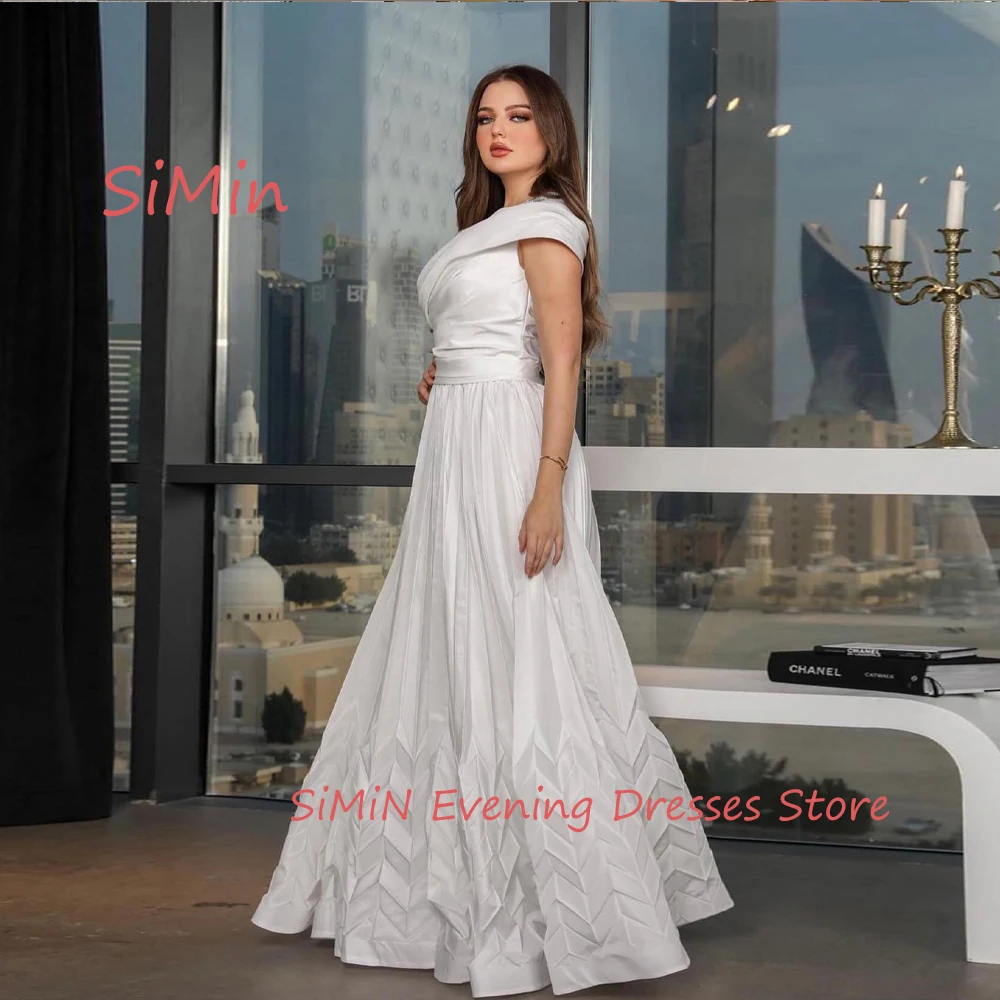 Simin Saudi One-shoulder Ruffle Sleeveless A-Line Beaded Crepe Simple Floor-Length Arab Evening Party dresses for women 2024
Simin Saudi One-shoulder Ruffle Sleeveless A-Line Beaded Crepe Simple Floor-Length Arab Evening Party dresses for women 2024
