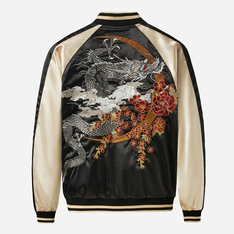 Hiratsuka Dragon Embroidered Sle Baseball Jaet Men's Women's Retro Youthful Autumn Winter Outerwear Stand Fit Jaet
Hiratsuka Dragon Embroidered Sle Baseball Jaet Men's Women's Retro Youthful Autumn Winter Outerwear Stand Fit Jaet