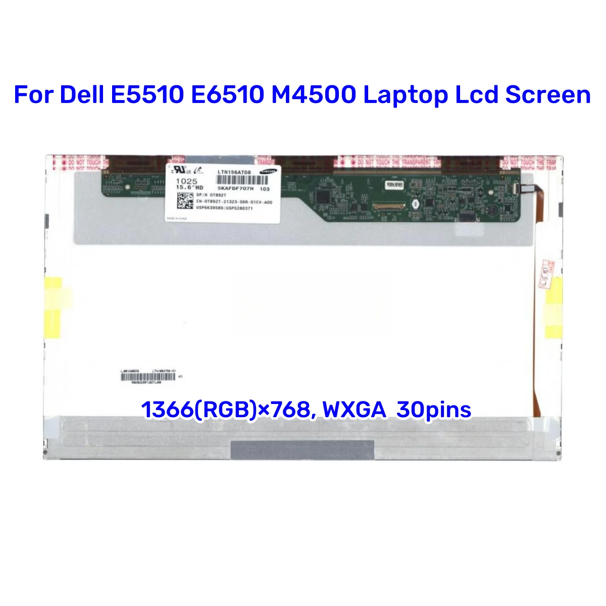LTN156AT08 LP156WH2 TPB1 B156XW02 V.5 For Dell E5510 E6510 M4500 Laptop Lcd Screen Display Matrix 30PIN 1366x768 15.6''
LTN156AT08 LP156WH2 TPB1 B156XW02 V.5 For Dell E5510 E6510 M4500 Laptop Lcd Screen Display Matrix 30PIN 1366x768 15.6''