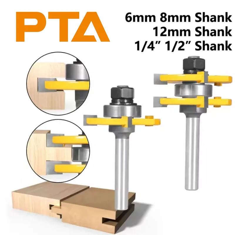 2PCS 6mm 6.35mm 8mm 12mm 12.7mm Shank T&G ASSEMBLY Cutter Router Bit Woodworking Milling Cutter For Wood Face Mill
2PCS 6mm 6.35mm 8mm 12mm 12.7mm Shank T&G ASSEMBLY Cutter Router Bit Woodworking Milling Cutter For Wood Face Mill