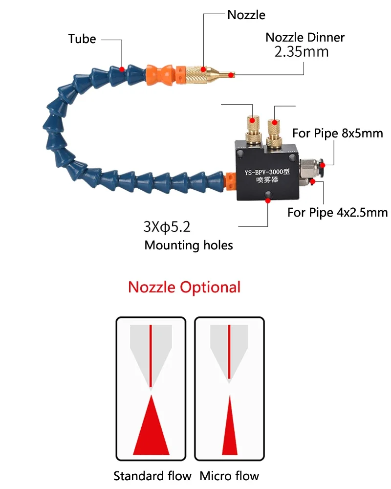 High Quality CNC Mist Coolant System Hoses Cooling Lathe Milling Drill Tool Lubrication Spray Unit Engraving Machine
High Quality CNC Mist Coolant System Hoses Cooling Lathe Milling Drill Tool Lubrication Spray Unit Engraving Machine