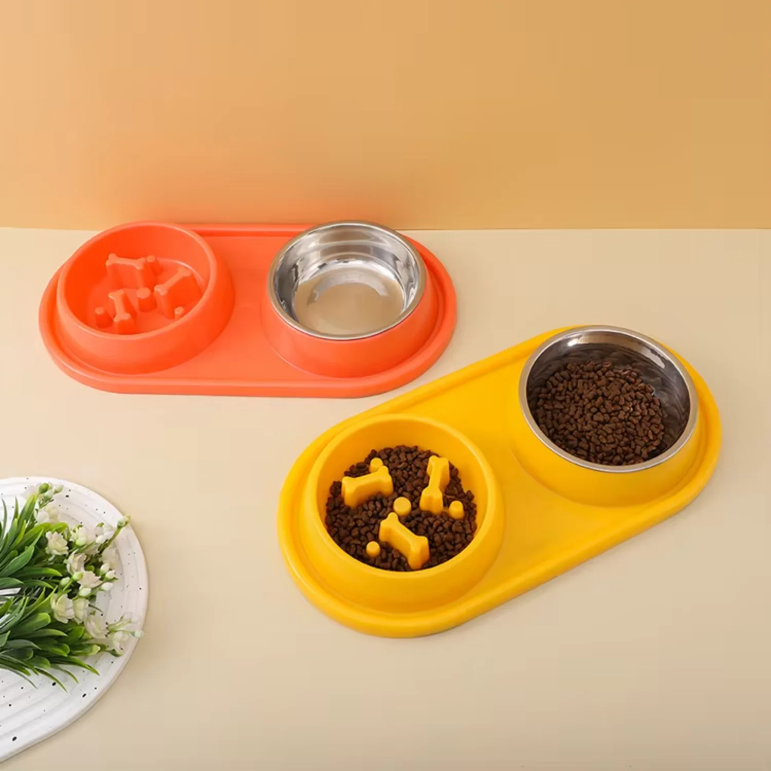 Design Double Bowls Multifunctional Dog Cat Food Slow Feeder Bowl Pet Bowls Feeders
Design Double Bowls Multifunctional Dog Cat Food Slow Feeder Bowl Pet Bowls Feeders