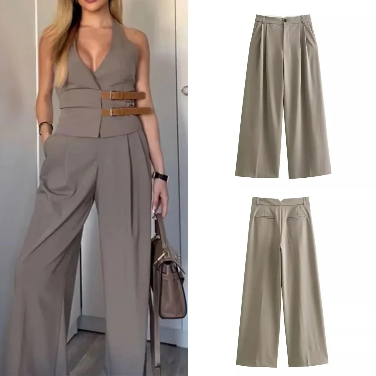 2024 Spring Temperament Fashion Suit Pants Vintage Y2k Summer Women's Casual Holiday Wear Peta Commuter High Waist Suit Pants
2024 Spring Temperament Fashion Suit Pants Vintage Y2k Summer Women's Casual Holiday Wear Peta Commuter High Waist Suit Pants