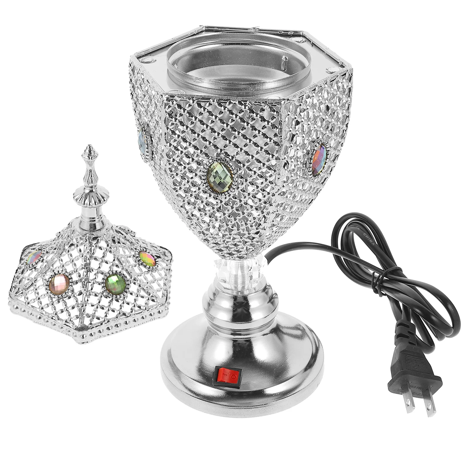 Decoration Plug-in Incense Burner Censer Holder Centerpiece Decorations Electric Silver Decorative
Decoration Plug-in Incense Burner Censer Holder Centerpiece Decorations Electric Silver Decorative
