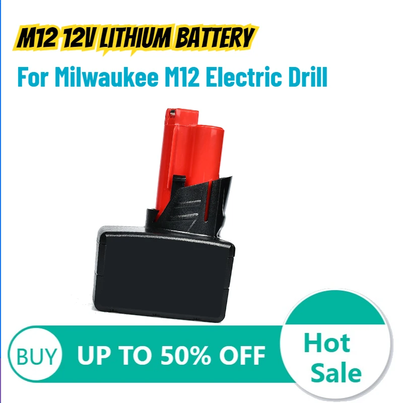 M12 12V Lithium Battery for Milwaukee M12 Electric Drill Power Tool Accessories High-Quality Rechargeable Battery
M12 12V Lithium Battery for Milwaukee M12 Electric Drill Power Tool Accessories High-Quality Rechargeable Battery
