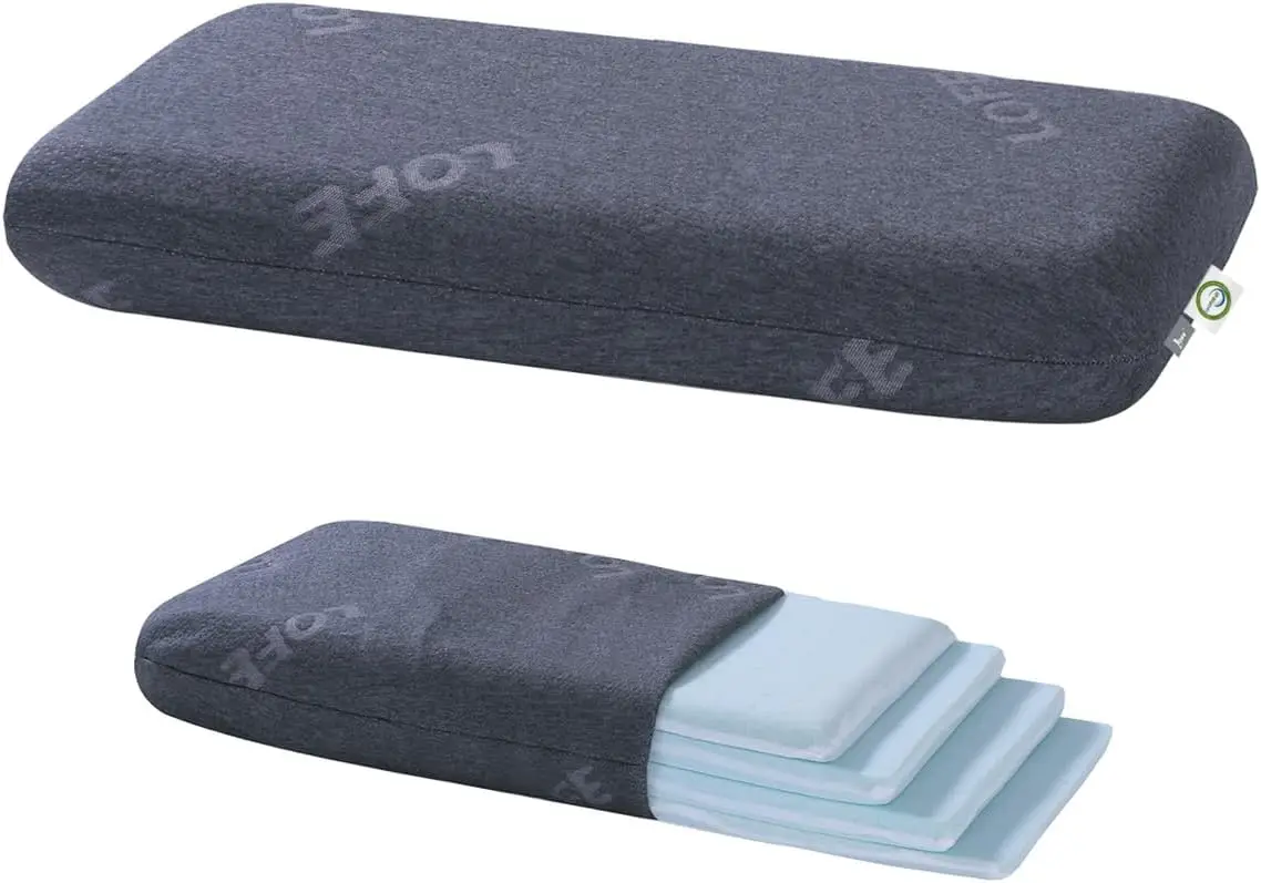 Adjustable Memory Foam Pillow - 4 Heights 1.2-4.8in, Cervical Support for Neck Pain, Side/Back/Stomach Sleepers, Removable Cover
Adjustable Memory Foam Pillow - 4 Heights 1.2-4.8in, Cervical Support for Neck Pain, Side/Back/Stomach Sleepers, Removable Cover