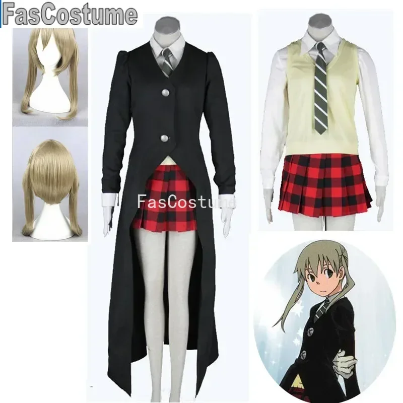 FasCostume аниме Soul Eater Maka Albarn косплей костюм для женщин и девочек юбка униформа Хэллоуин карнавал вечерние парик куртки галстук белый
FasCostume аниме Soul Eater Maka Albarn косплей костюм для женщин и девочек юбка униформа Хэллоуин карнавал вечерние парик куртки галстук белый