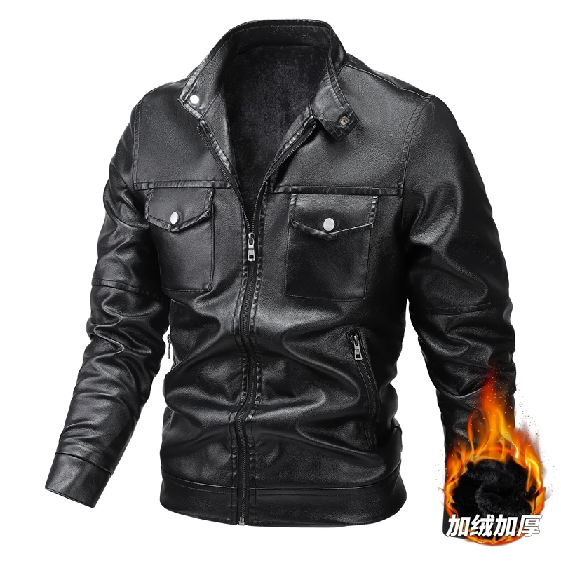 Men Plush PU Leather Jacket Male Motorcycle Casual PU Leather Coat Mens Slim Winter Warm Leather Coat Slim Fit Men Thick Clothes
Men Plush PU Leather Jacket Male Motorcycle Casual PU Leather Coat Mens Slim Winter Warm Leather Coat Slim Fit Men Thick Clothes