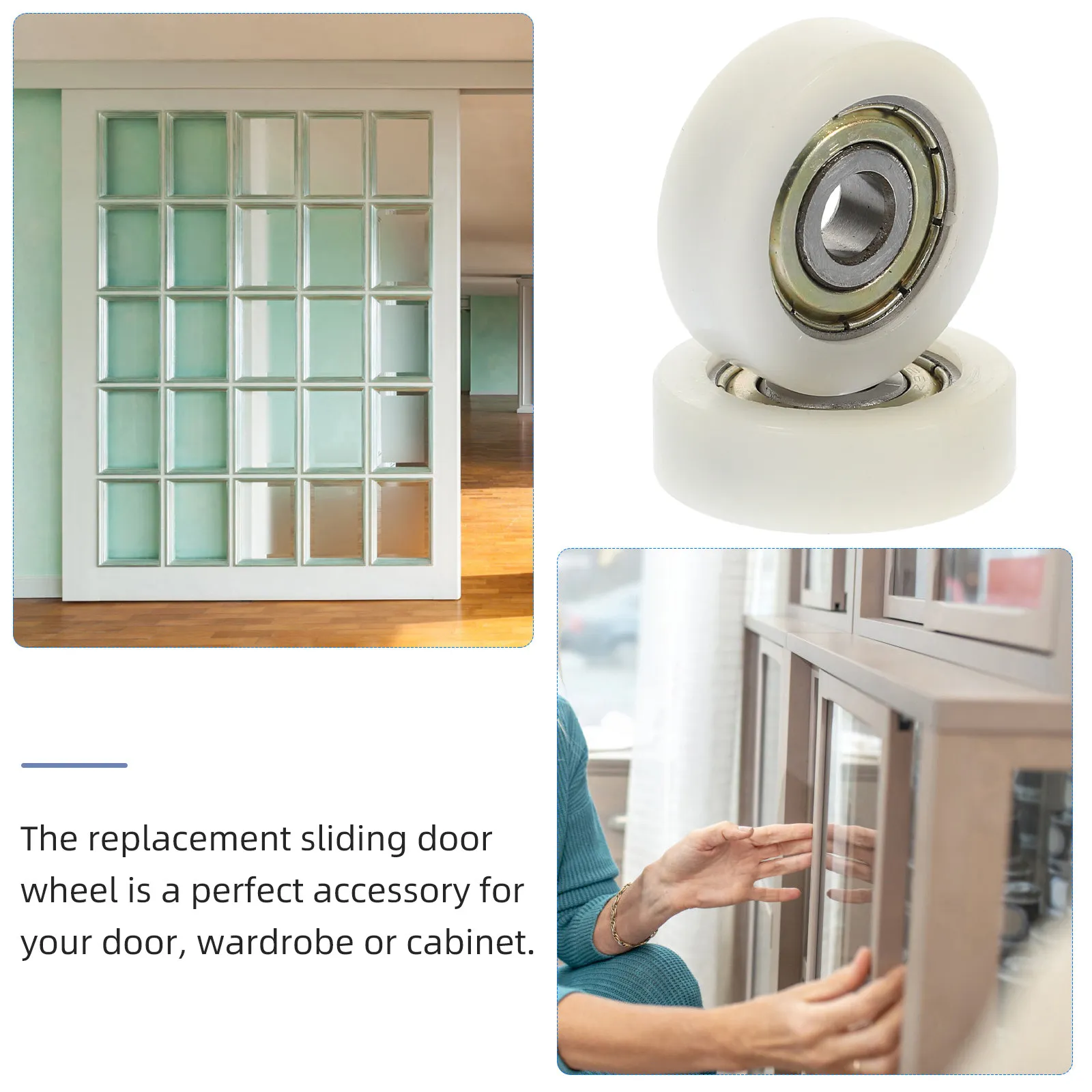 Комплект из 4 роликовых подшипников для раздвижных дверей, усиленные стальные нейлоновые колеса для направляющих раздвижных ворот и окон
Комплект из 4 роликовых подшипников для раздвижных дверей, усиленные стальные нейлоновые колеса для направляющих раздвижных ворот и окон