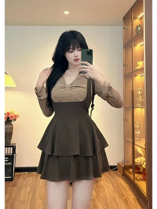 plus Size Long Sleeve Dress Conceals Belly for Pear Shaped Women Stylish Commute Korean Style High Waist A-Line Skirt Short D...
plus Size Long Sleeve Dress Conceals Belly for Pear Shaped Women Stylish Commute Korean Style High Waist A-Line Skirt Short D...