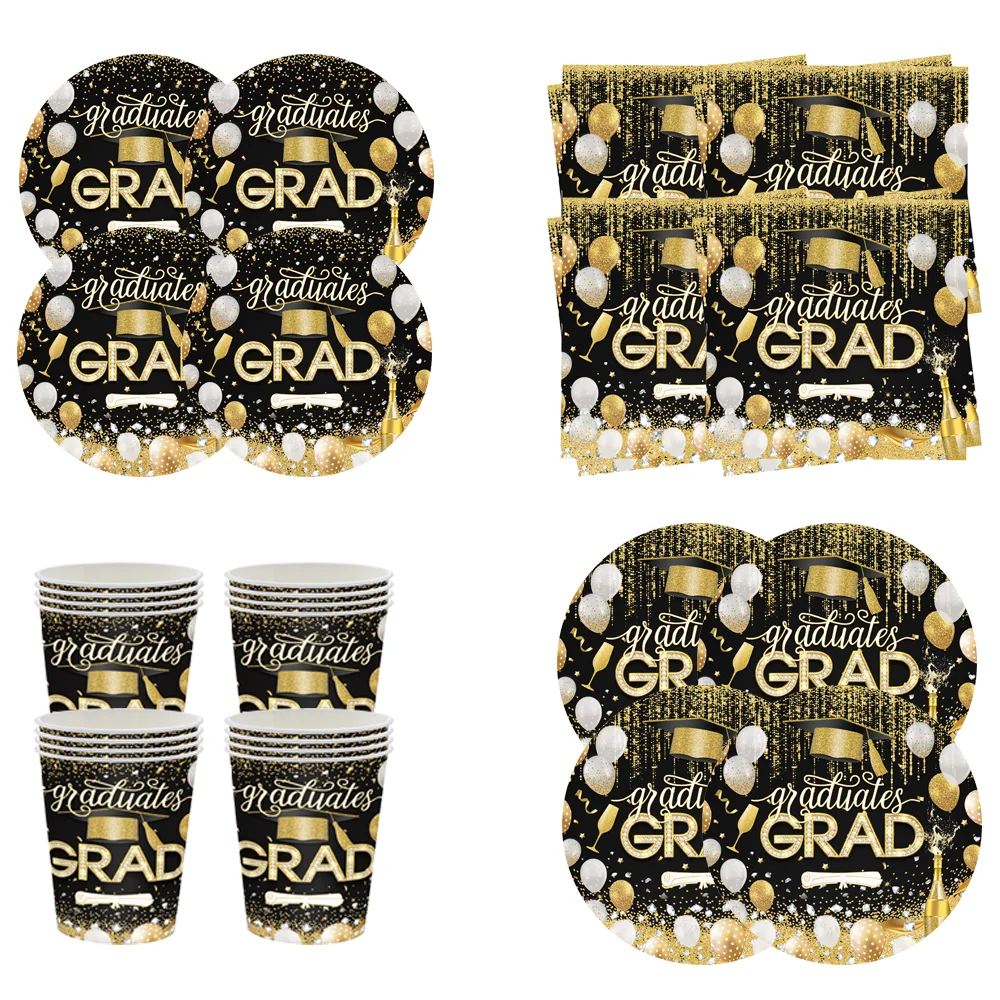 Gold Graduation Sets Birthday Party Decoration Boys Girls Tableware Supplies Tablecloth Balloon Cake Topper Straw
Gold Graduation Sets Birthday Party Decoration Boys Girls Tableware Supplies Tablecloth Balloon Cake Topper Straw