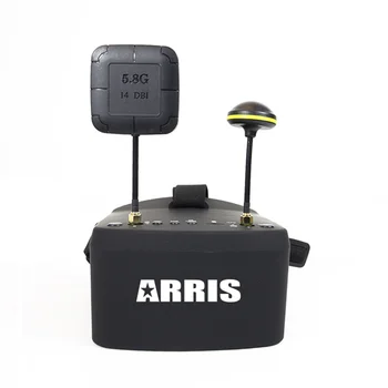 ARRIS EV800D 듀얼 안테나 FPV 안경, DVR 5 인치 HD 디스플레이, RC 비행기 및 RC 자동차에 적합, Begi 5.8 권장, 5.8G 40CH