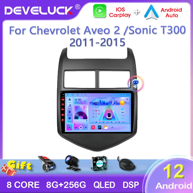 Develuck Android 12 Car Radio for Chevrolet Aveo 2 Sonic T300 2011 - 2015 Multimedia Naviagtion Player 2 Din Carplay Head Unit
Develuck Android 12 Car Radio for Chevrolet Aveo 2 Sonic T300 2011 - 2015 Multimedia Naviagtion Player 2 Din Carplay Head Unit