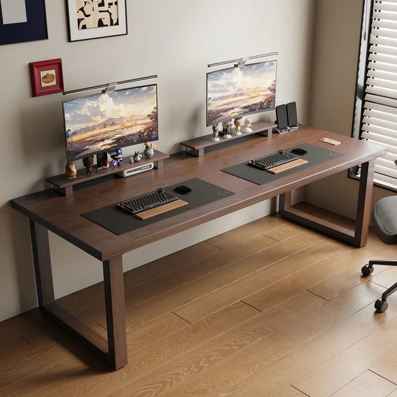 Большой стол из массива дерева, простой современный письменный стол, домашний компьютер, двойной киберспорт, бревенчатый кабинет
Большой стол из массива дерева, простой современный письменный стол, домашний компьютер, двойной киберспорт, бревенчатый кабинет