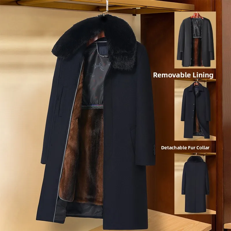 Thiened Woolen Coat for Dad Winter Clothes Outerwear Removable Inner Vest Long Length Busin Casual Sle Polyester Fiber
Thiened Woolen Coat for Dad Winter Clothes Outerwear Removable Inner Vest Long Length Busin Casual Sle Polyester Fiber