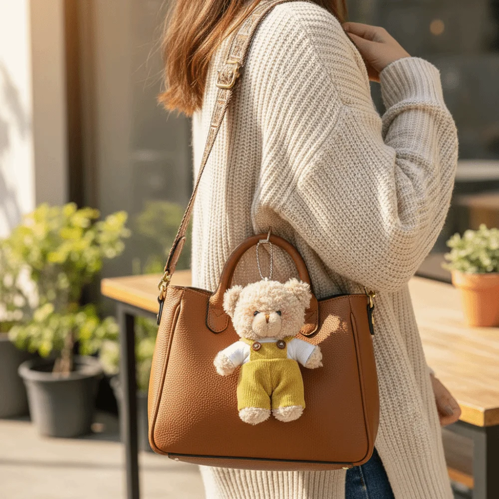 Fashion Cute Cartoon Little Bear Keychain Wear Clothes Bear Soft Stuffed Little Bear 12cm Creative Keychain Couple
Fashion Cute Cartoon Little Bear Keychain Wear Clothes Bear Soft Stuffed Little Bear 12cm Creative Keychain Couple