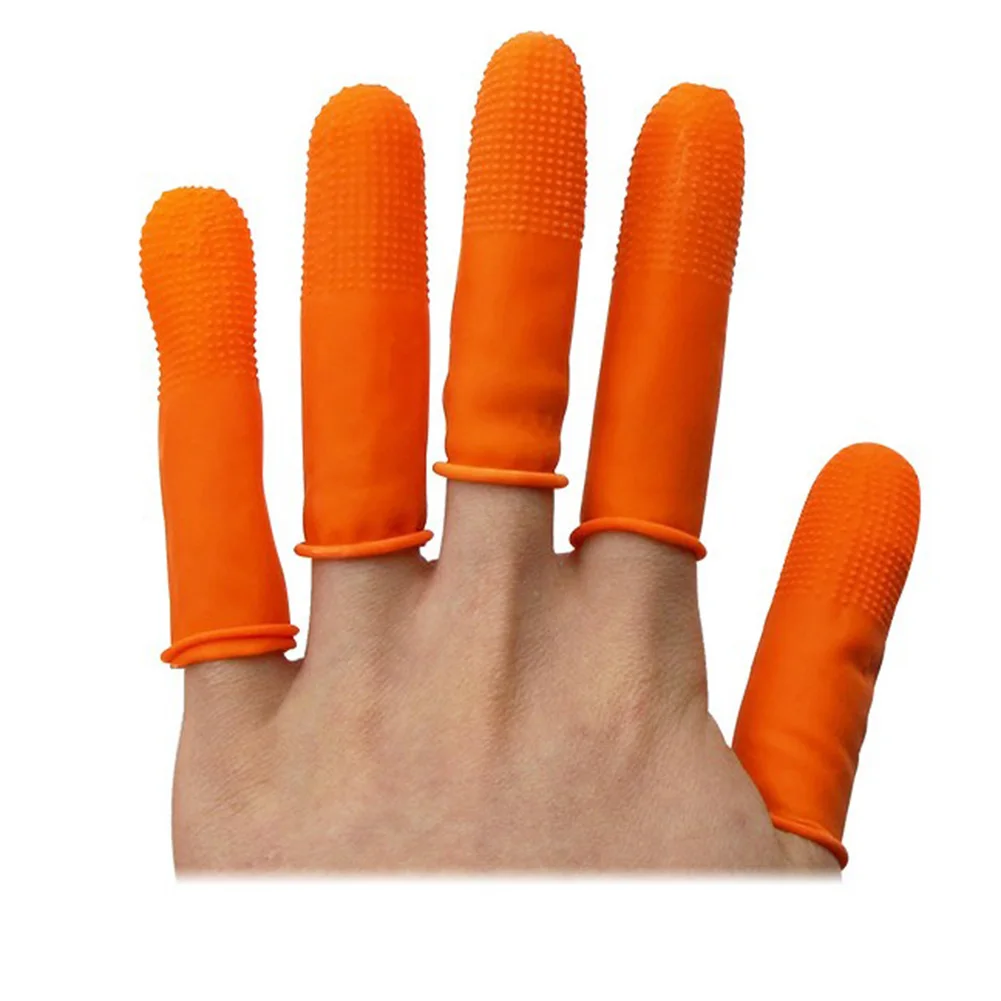 100 Pcs Cleaning Non-slip Natural Latex Fingertip Protective Protector Gloves Orange Finger Cots Rubber Gloves Finger Cover
100 Pcs Cleaning Non-slip Natural Latex Fingertip Protective Protector Gloves Orange Finger Cots Rubber Gloves Finger Cover