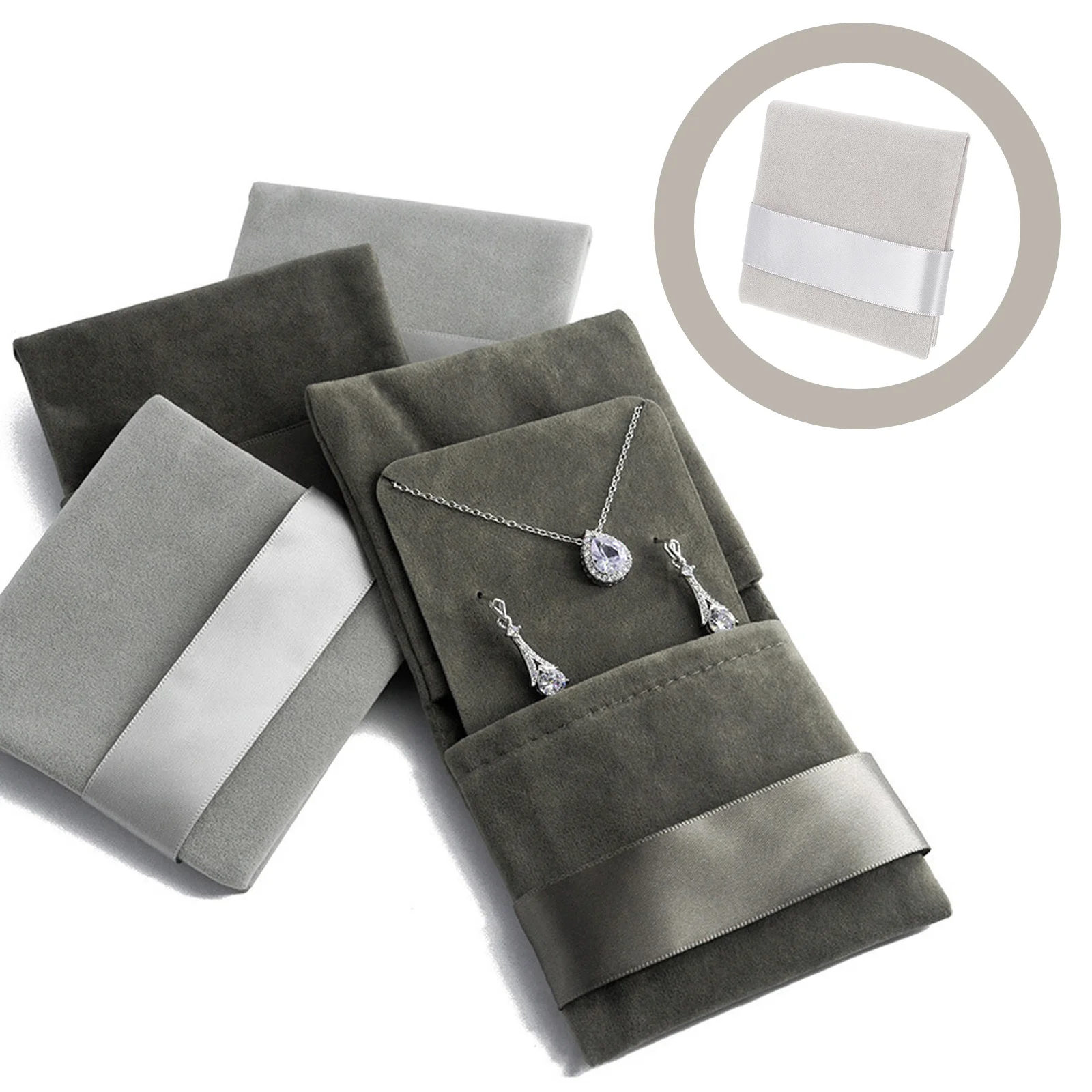 Jewelry Pouch Portable Storage Bag Durable Smooth Material Gift Packaging Bag for Travel Wedding Accessories Storage 
Jewelry Pouch Portable Storage Bag Durable Smooth Material Gift Packaging Bag for Travel Wedding Accessories Storage