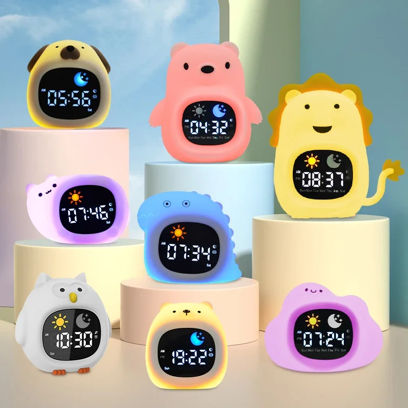 Night Light Clock Cat Baby Sleeping Training Musical Alarm Clock Led Night Table Light Children Sleep Training
Night Light Clock Cat Baby Sleeping Training Musical Alarm Clock Led Night Table Light Children Sleep Training