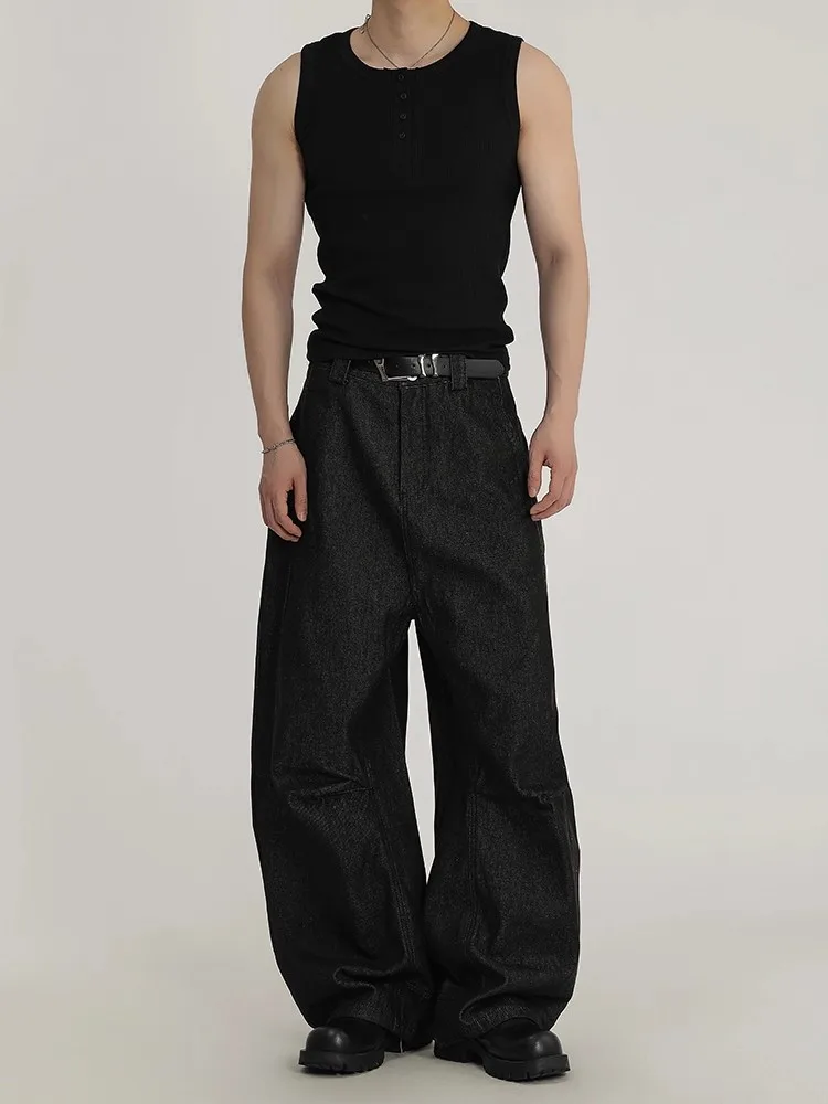 Retro American Washed Straight Leg Men's Jeans Casual Long Trousers Wide Leg Pleated 3D Tailoring Durable Straight Cut Jeans
Retro American Washed Straight Leg Men's Jeans Casual Long Trousers Wide Leg Pleated 3D Tailoring Durable Straight Cut Jeans