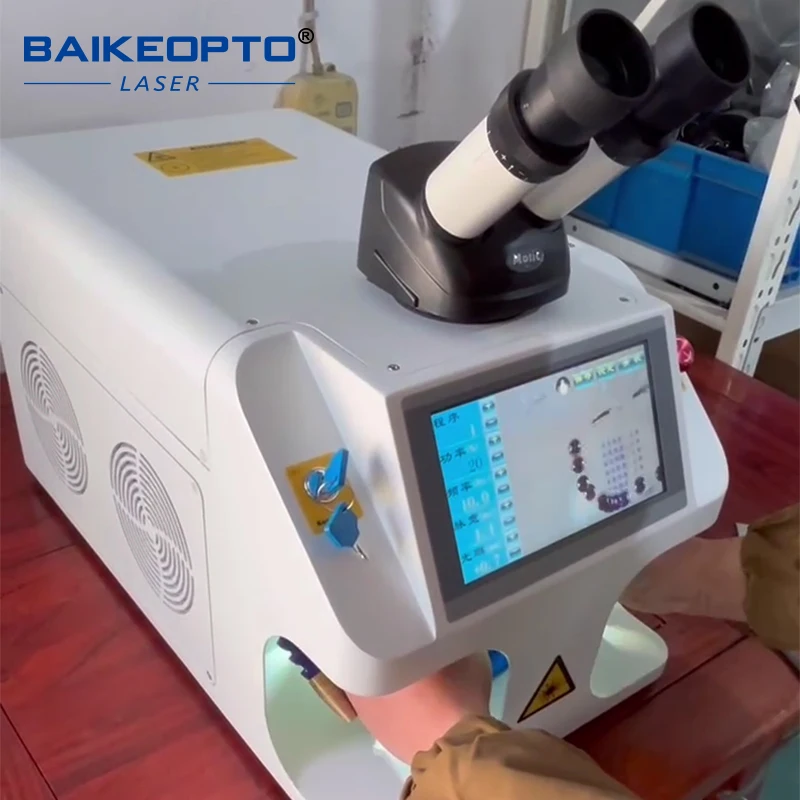 BAIKEOPTO 200w YAG Laser Spot Soldering Machine jewellery laser welding machine for Gold and Silver
BAIKEOPTO 200w YAG Laser Spot Soldering Machine jewellery laser welding machine for Gold and Silver