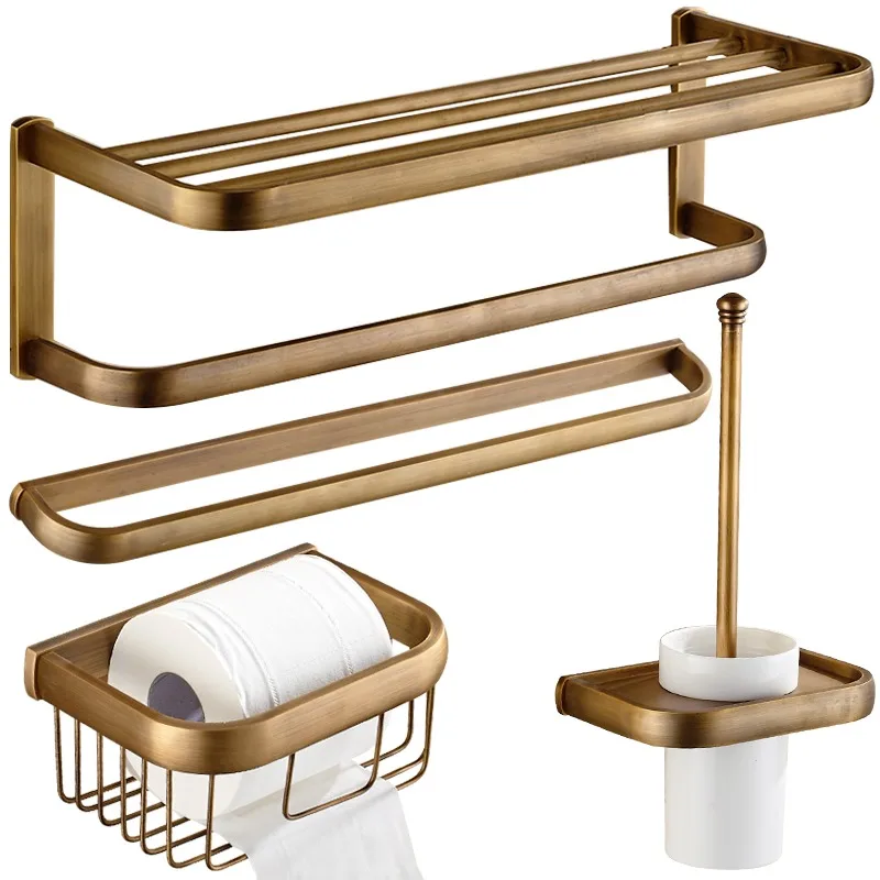 Nail-free all-copper American antique towel rack Bath towel rack set Shelf bathroom bathroom bathroom hardware pendant
Nail-free all-copper American antique towel rack Bath towel rack set Shelf bathroom bathroom bathroom hardware pendant