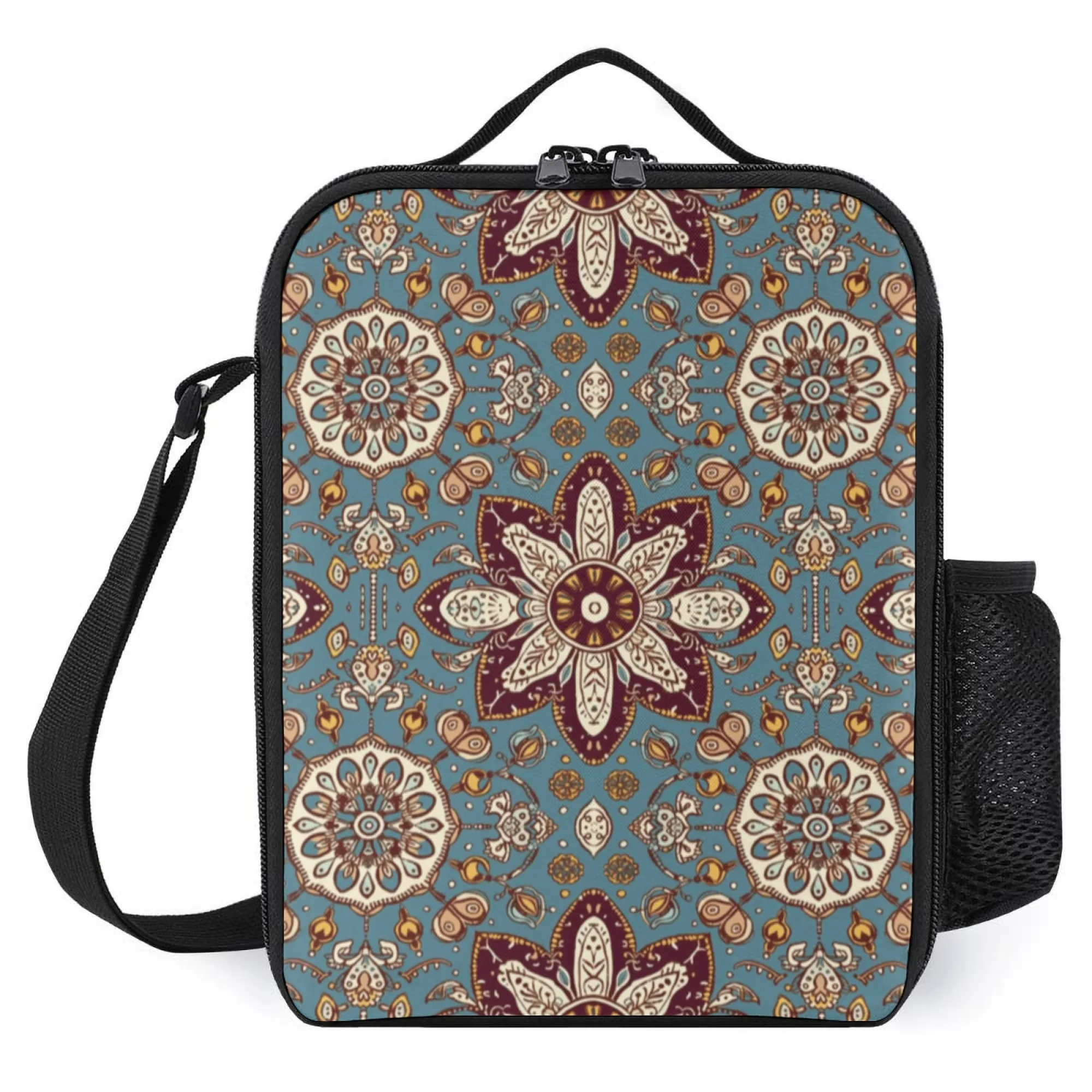 Insulated Lunch Bag, Oxford Cloth Material, Exquisite Boho Floral Pattern, Ideal for School/Picnic/Outdoor/Daily Use
Insulated Lunch Bag, Oxford Cloth Material, Exquisite Boho Floral Pattern, Ideal for School/Picnic/Outdoor/Daily Use