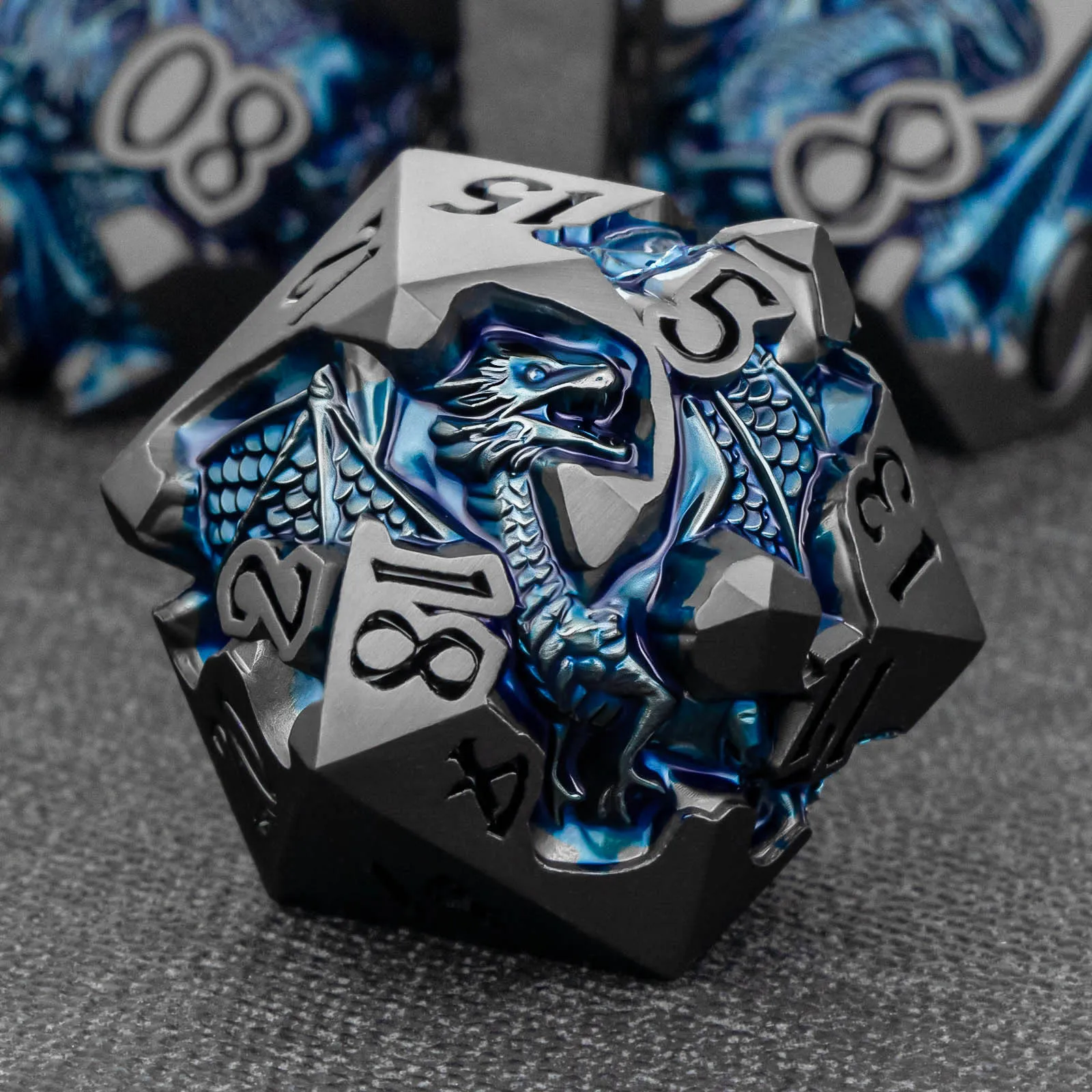 DND Dragon Dice Set for Role Playing Game, Blue Metal D&D Dice Set Dungeons and Dragons, Polyhedral Dice D20 D12 D10 D8 D6 D4
DND Dragon Dice Set for Role Playing Game, Blue Metal D&D Dice Set Dungeons and Dragons, Polyhedral Dice D20 D12 D10 D8 D6 D4