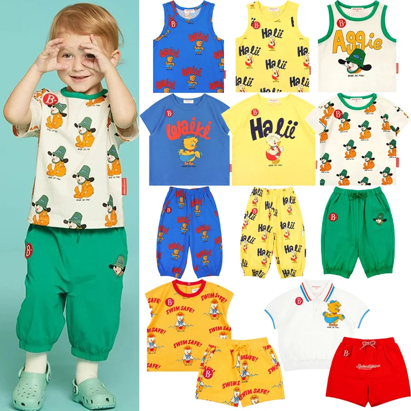 Новинка 2023 года, комплект детской одежды, комплект жилета и брюк с принтом для мальчиков и девочек, детская повседневная футболка и шорты с желтым принтом утенка 
Новинка 2023 года, комплект детской одежды, комплект жилета и брюк с принтом для мальчиков и девочек, детская повседневная футболка и шорты с желтым принтом утенка