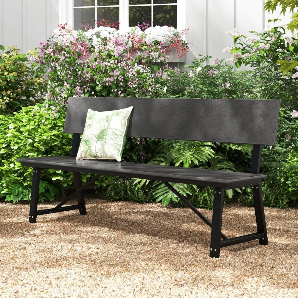 72” Outdoor Bench, 1100 Lbs Weight Capacity, Heavy-Duty Patio Picnic Bench, for Garden, Porch, Lawn, Outdoor Dining Bench
72” Outdoor Bench, 1100 Lbs Weight Capacity, Heavy-Duty Patio Picnic Bench, for Garden, Porch, Lawn, Outdoor Dining Bench