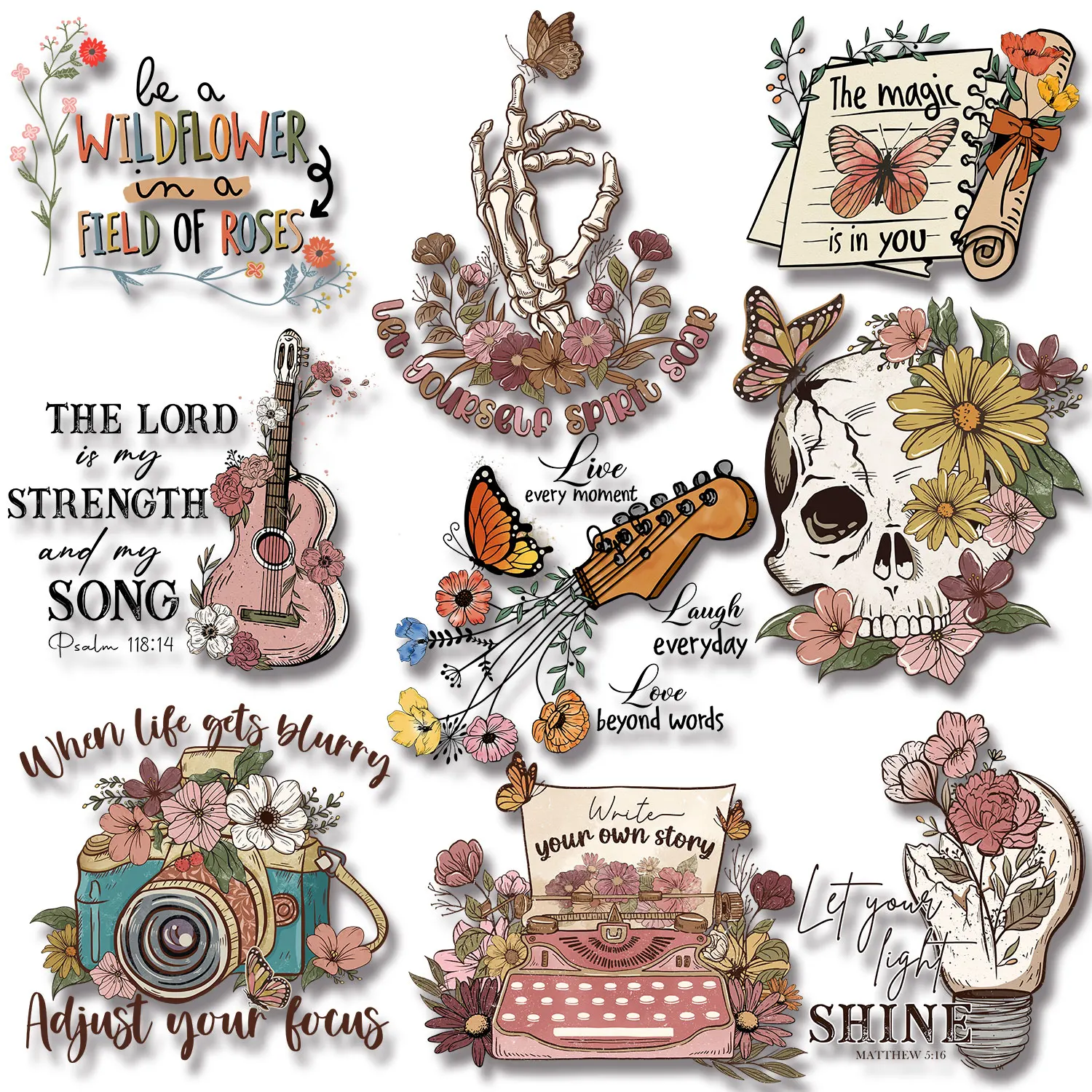 Skull Flower Butterfly Aestheticism Iron on Patches Sticker on Clothes Manualidades DIY Decoration
Skull Flower Butterfly Aestheticism Iron on Patches Sticker on Clothes Manualidades DIY Decoration