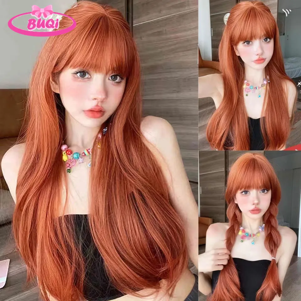LM Red Brown Copper Ginger Long Straight Synthetic Wigs for Women Natural Wave Wigs with Bangs Heat Resistant Cosplay Hair
LM Red Brown Copper Ginger Long Straight Synthetic Wigs for Women Natural Wave Wigs with Bangs Heat Resistant Cosplay Hair