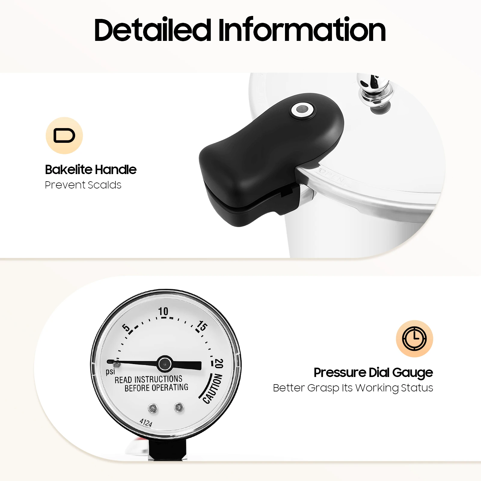 22L Heavy-Duty Pressure Cooking Pot, Fast-Heating Aluminum Pressure Cooker Multi-safety Stew Pot for Home Rv Gas Stove Use
22L Heavy-Duty Pressure Cooking Pot, Fast-Heating Aluminum Pressure Cooker Multi-safety Stew Pot for Home Rv Gas Stove Use