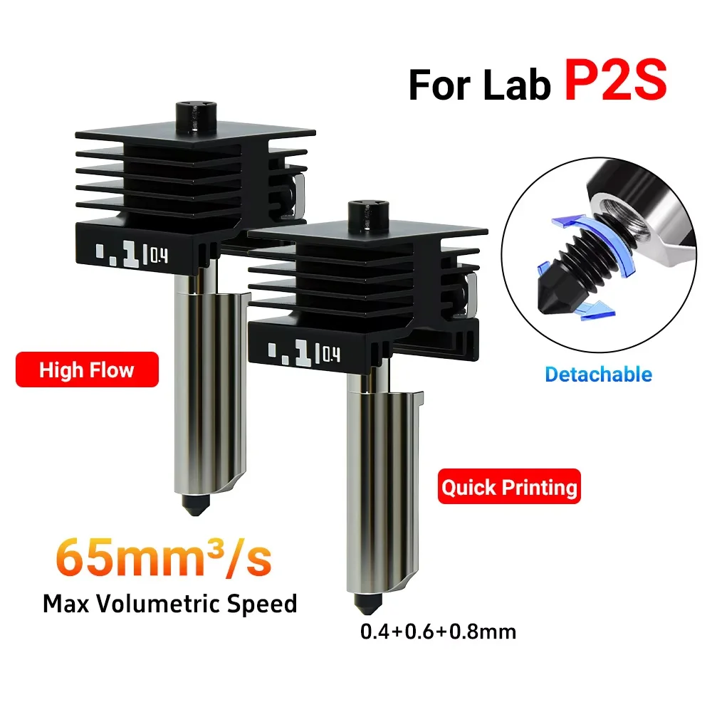 Upgraded Hotend For Bamboo lab P2S 0.2/0.4/0.6/0.8mm Hardened Steel Nozzle Replace Hot End Kit For BambooLab P2S Nozzle Assembly
Upgraded Hotend For Bamboo lab P2S 0.2/0.4/0.6/0.8mm Hardened Steel Nozzle Replace Hot End Kit For BambooLab P2S Nozzle Assembly