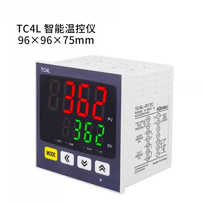 1 pcs electrical temperature control instrument TC4L multi-input digital display intelligent PID adjustment thermostat
1 pcs electrical temperature control instrument TC4L multi-input digital display intelligent PID adjustment thermostat
