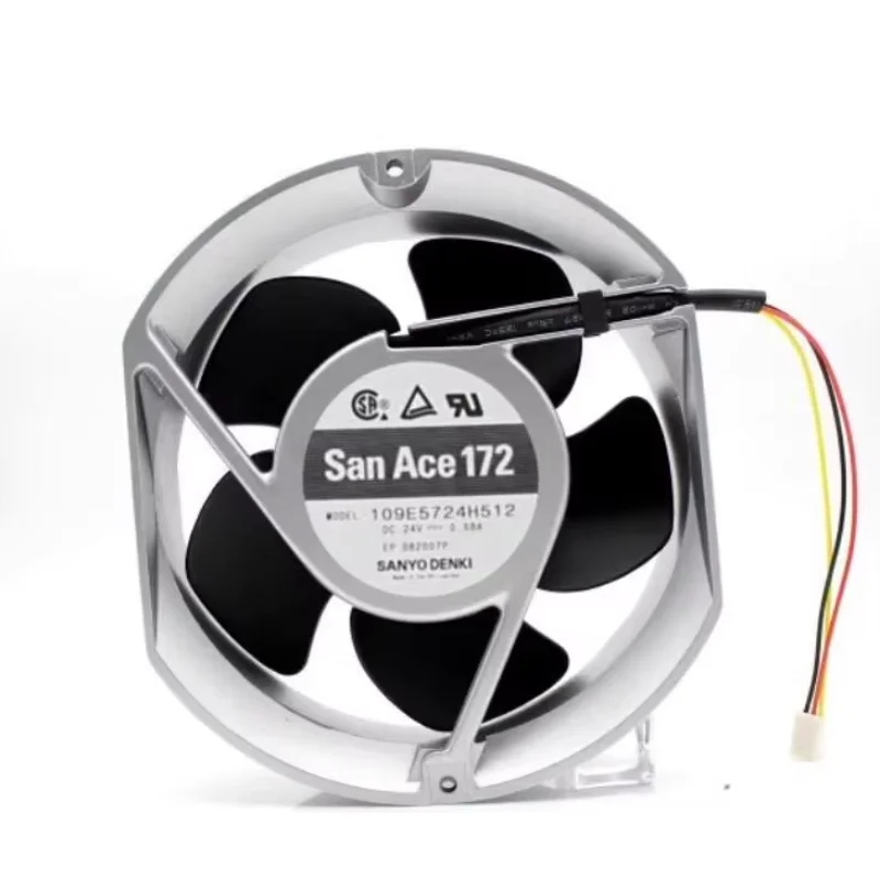 SANYO DENKI 109E5724H512 DC 24V 0.58A 172x150x25mm 3Wire Server Cooling Fan
SANYO DENKI 109E5724H512 DC 24V 0.58A 172x150x25mm 3Wire Server Cooling Fan