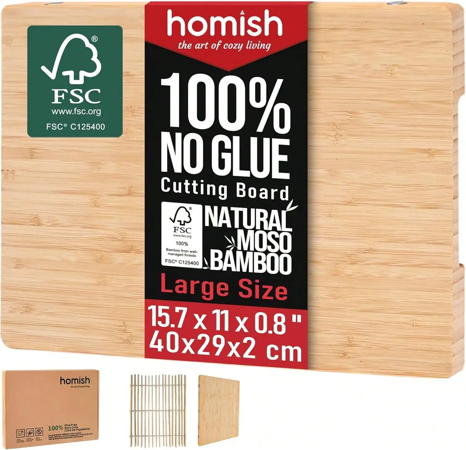 Homish Bamboo Cutting Board For Kitchen - Wood Chopping &Amp; Charcuterie Board | Made With Moso Bamboo - Double Sided Pre Oiled (13.2" X 9.8" \/ 33.5 X 25 Cm)
Homish Bamboo Cutting Board For Kitchen - Wood Chopping &Amp; Charcuterie Board | Made With Moso Bamboo - Double Sided Pre Oiled (13.2" X 9.8" \/ 33.5 X 25 Cm)