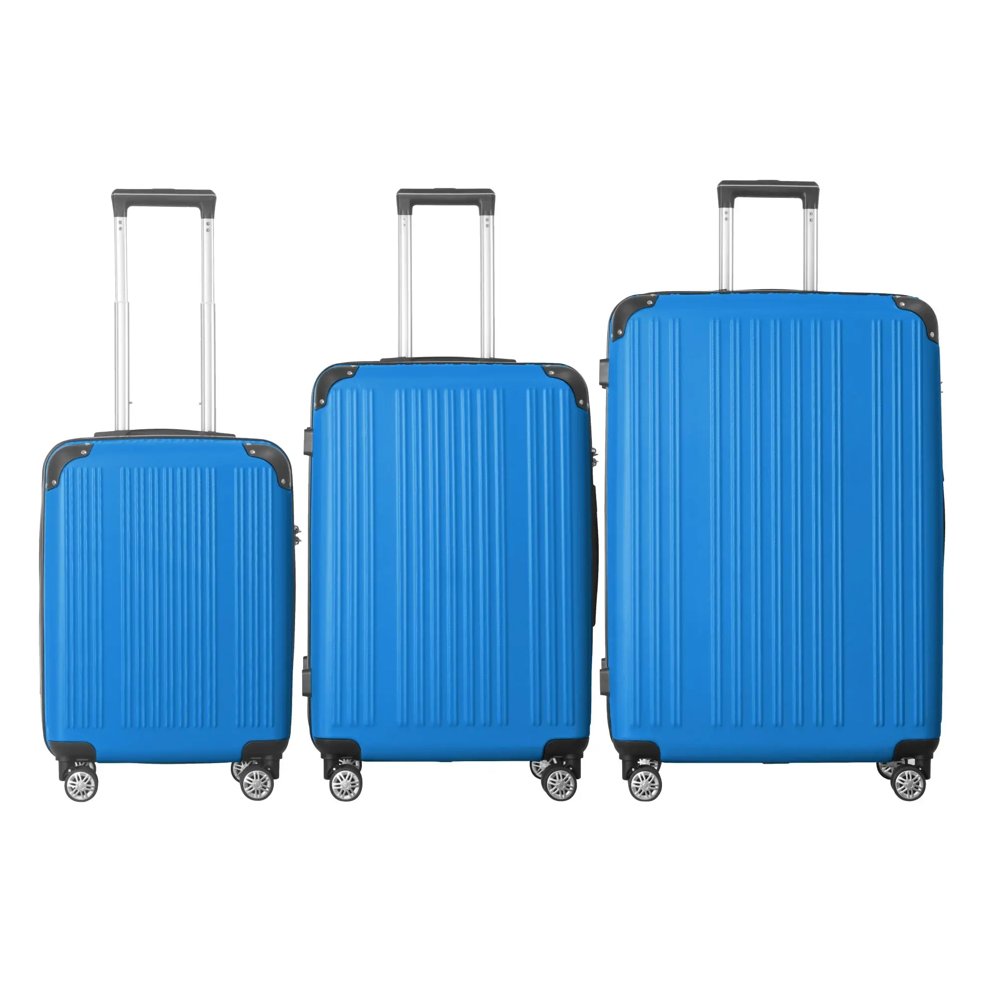 3-Piece Lightweight ABS Hardshell Luggage Set (20", 24", 26") in Deep Blue with Spinner Wheels, TSA Lock, and Adjustable Telesco
3-Piece Lightweight ABS Hardshell Luggage Set (20", 24", 26") in Deep Blue with Spinner Wheels, TSA Lock, and Adjustable Telesco
