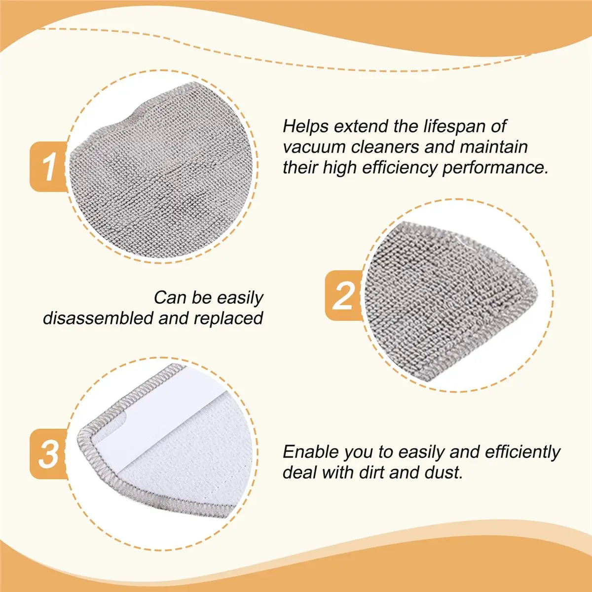 ABPO 4 Pack Mop Cloths Replacement Part for Eufy L60 Robot Vacuum Cleaner, Microfiber Mop Pad Washable Mop Cloths Accessories
ABPO 4 Pack Mop Cloths Replacement Part for Eufy L60 Robot Vacuum Cleaner, Microfiber Mop Pad Washable Mop Cloths Accessories