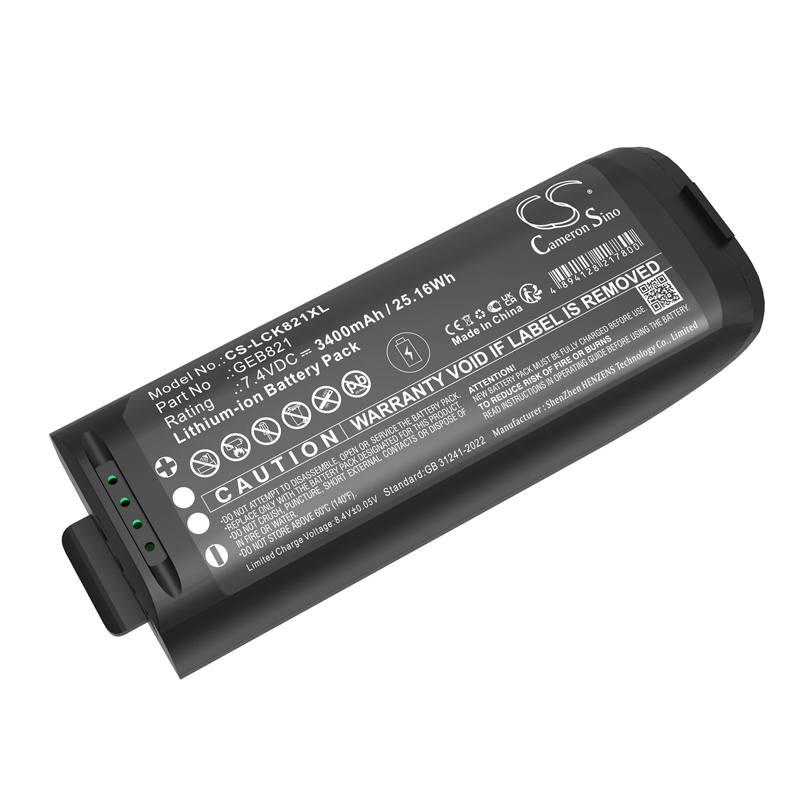 CS Replacement Battery for Leica BLK2GO,BLK2GO Handheld Imaging Laser Scanner PN:879638,GEB821 3400mAh / 25.16Wh
CS Replacement Battery for Leica BLK2GO,BLK2GO Handheld Imaging Laser Scanner PN:879638,GEB821 3400mAh / 25.16Wh