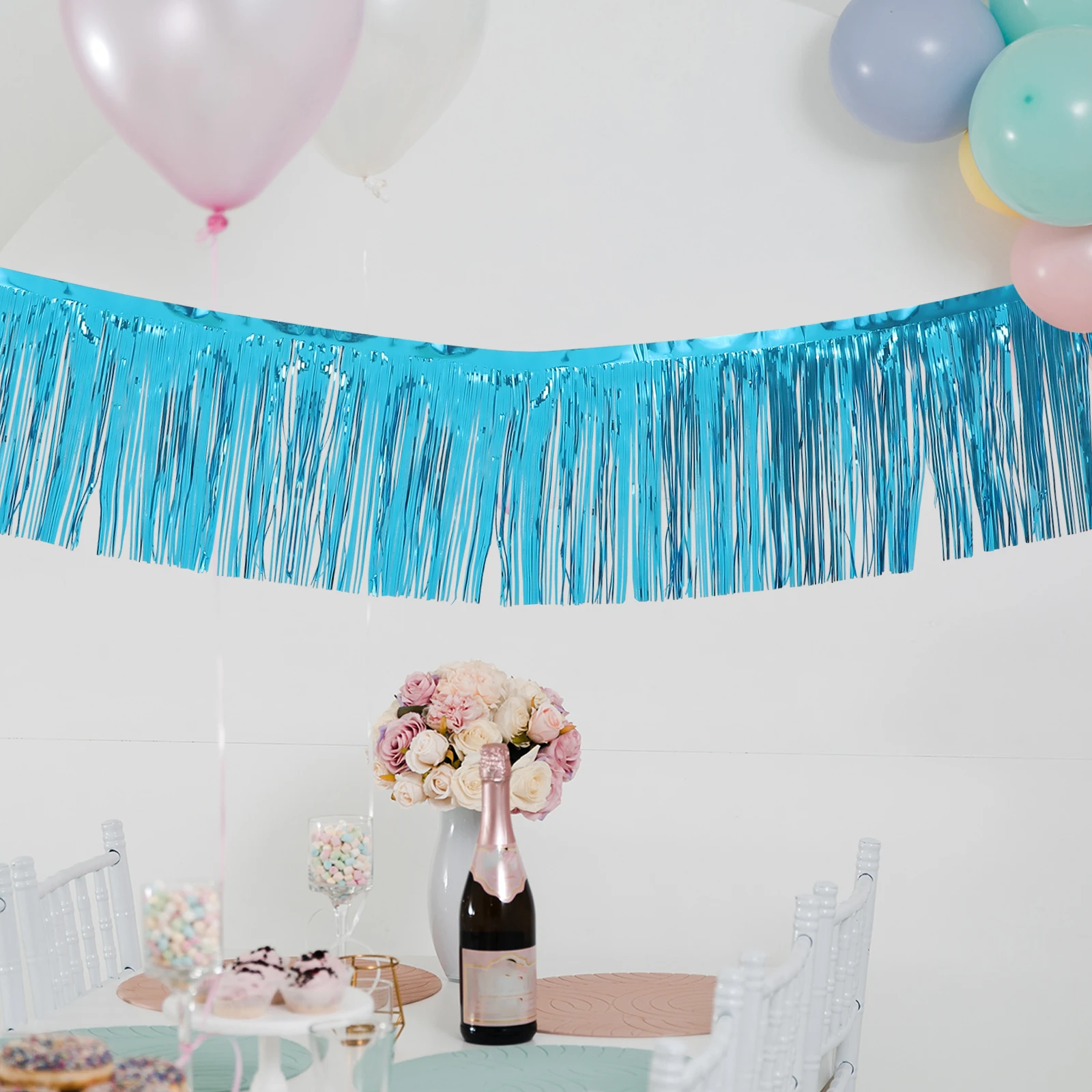 Rain Silk Curtain Fringe Banner Decoration for Party Wedding Backdrop Stage Skirt Plastic Material Versatile Usage
Rain Silk Curtain Fringe Banner Decoration for Party Wedding Backdrop Stage Skirt Plastic Material Versatile Usage
