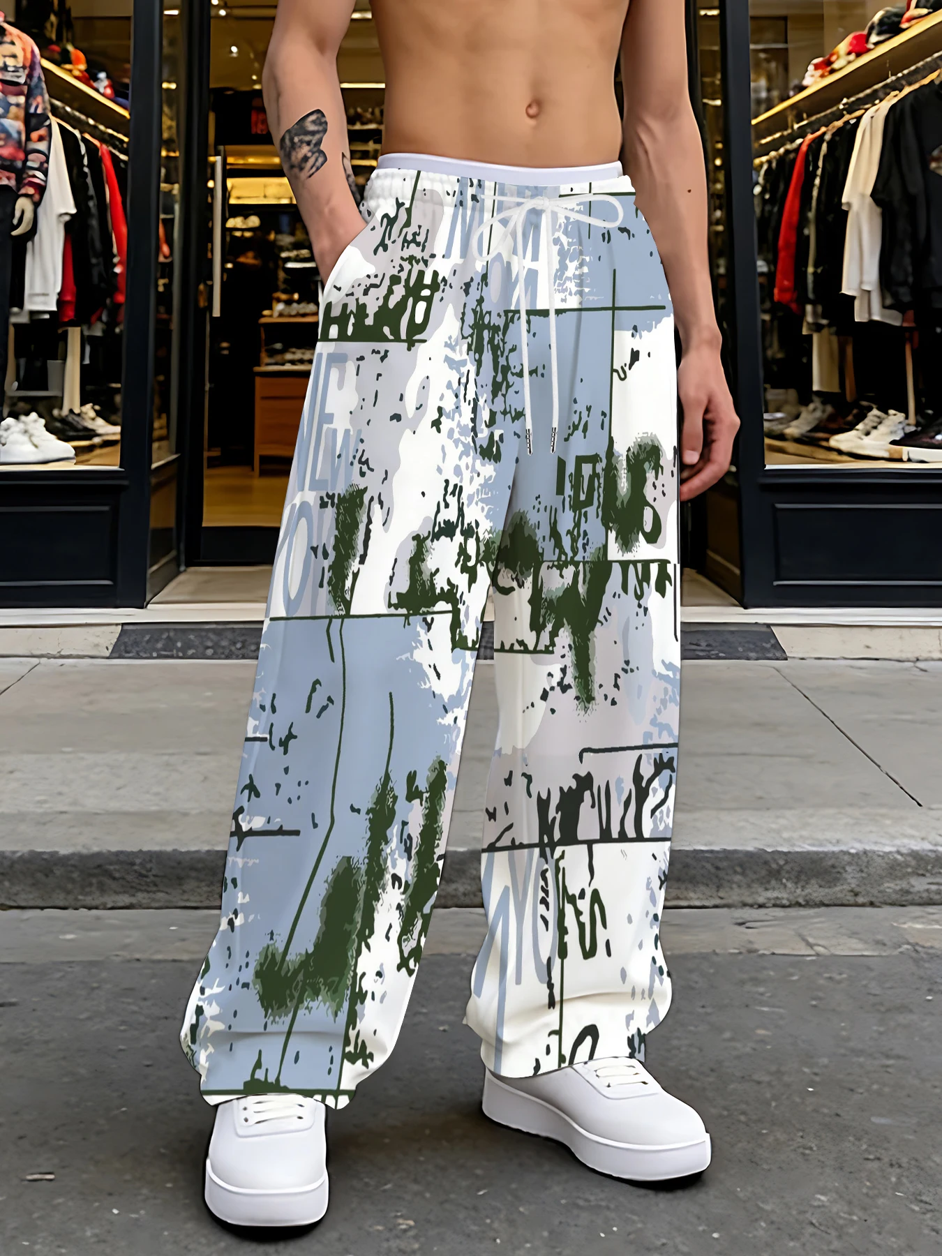 2026 Men's Printed Straight Leg Pants Abstract Art Red Black Pattern Drawstring Waist Loose Fit Casual Summer Beach Fashion
2026 Men's Printed Straight Leg Pants Abstract Art Red Black Pattern Drawstring Waist Loose Fit Casual Summer Beach Fashion