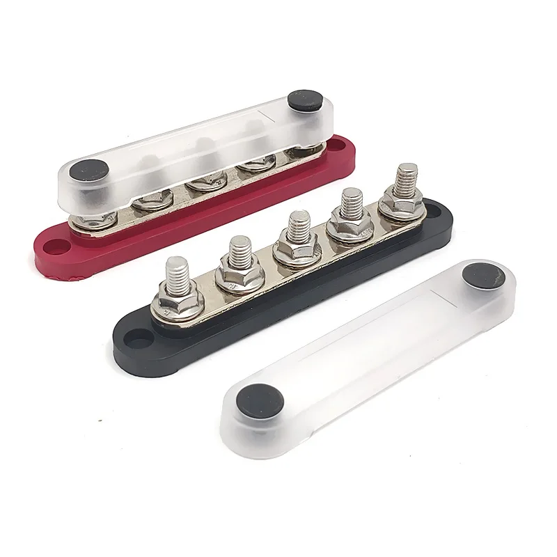 For 150A 300VAC 48VDC 2PCS M8x6 Power Distribution Terminal Block M8 Copper Plate Stainless Steel Terminals Battery Bus Bar
For 150A 300VAC 48VDC 2PCS M8x6 Power Distribution Terminal Block M8 Copper Plate Stainless Steel Terminals Battery Bus Bar