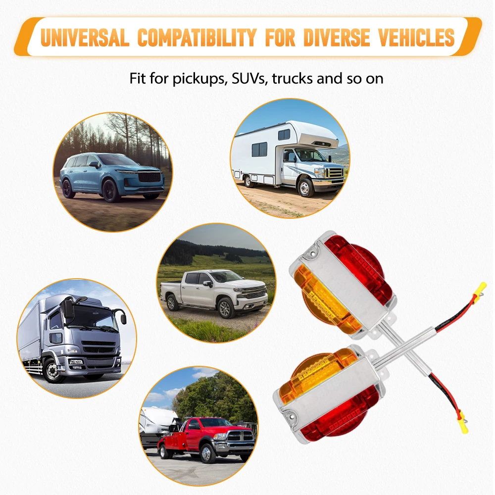 2pcs 14 LED Truck Side Marker Light Waterproof Clearance Signal Lamp for 12V Boat Trailer Camper LED Fender Side Marker Lights
2pcs 14 LED Truck Side Marker Light Waterproof Clearance Signal Lamp for 12V Boat Trailer Camper LED Fender Side Marker Lights