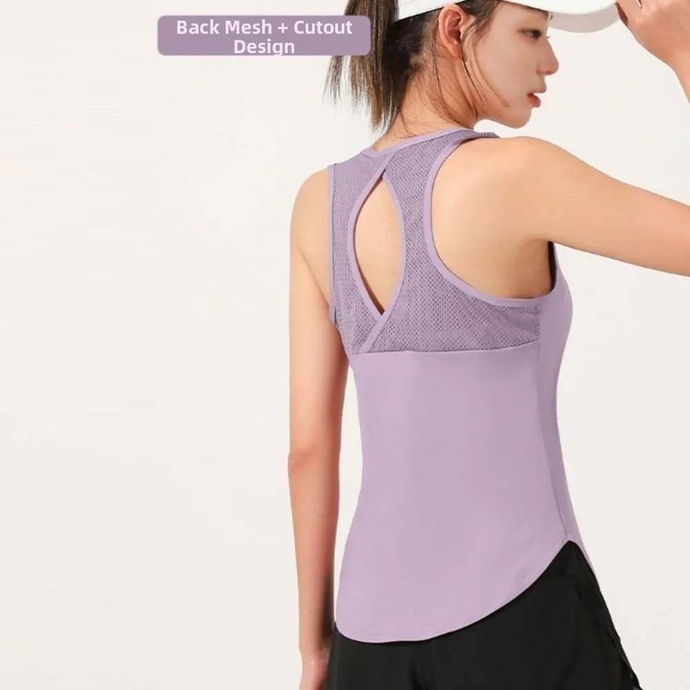 Mesh Back Yoga Mesh Back Tank Top Hollow Out Breathable Running Sports Vest Stretch Seamless Fitness Tank Top Gym Workout
Mesh Back Yoga Mesh Back Tank Top Hollow Out Breathable Running Sports Vest Stretch Seamless Fitness Tank Top Gym Workout
